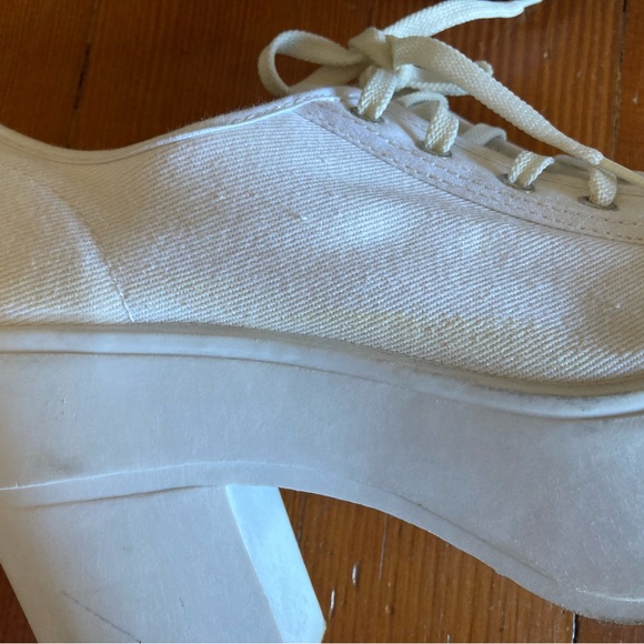 Shelly’s London Funcluo Platform Sneakers White Canvas 39 8 7.5 8.5 Shellys - Picture 13 of 16